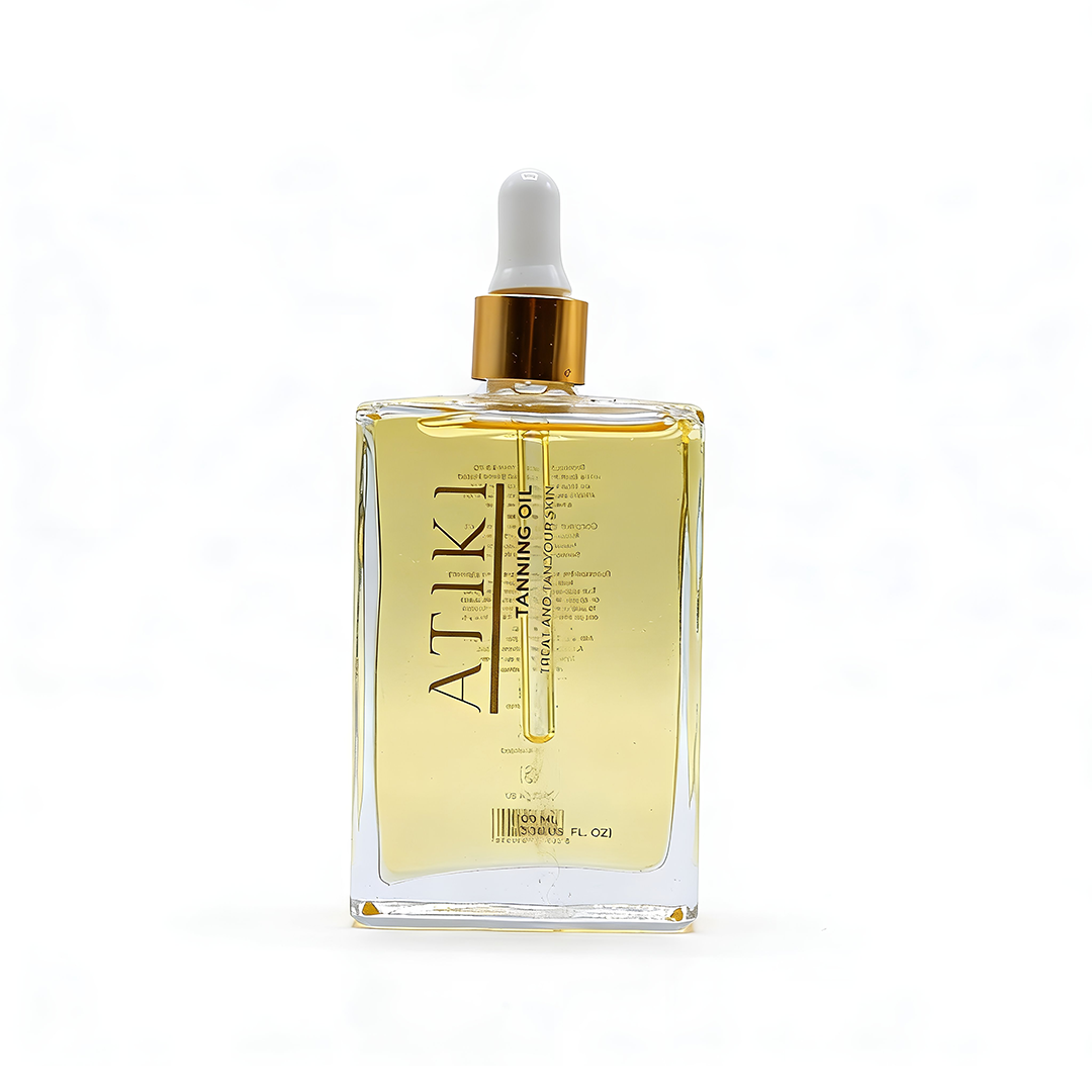 Artboard 12 ATIKI Amber Veil is a nourishing organic body oil designed to elevate your daily routine into a moment of pure indulgence. Enriched with precious argan oil, this silky formula deeply hydrates and softens the skin while restoring its natural suppleness and glow. Delicately scented with a warm amber-inspired essence, it melts effortlessly into the skin, leaving behind a luminous finish and an elegant fragrance that lingers beautifully throughout the day. ⭐ Amber Glow — Body Scrub ⭐ Amber Silk — Body Cream